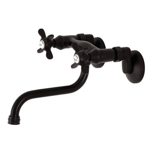 KS116ORB Essex Two Handle Wall Mount Bathroom Faucet, Oil Rubbed Bronze